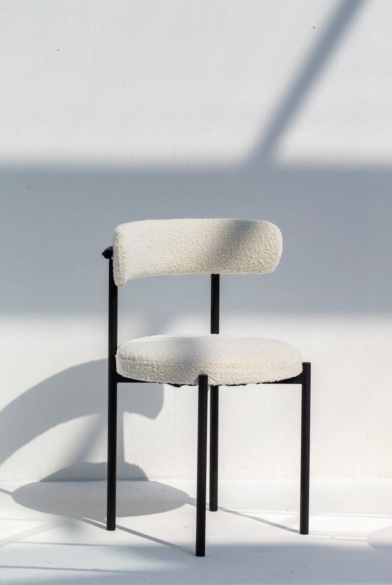 Lyla Boucle Dining Chair Homekode