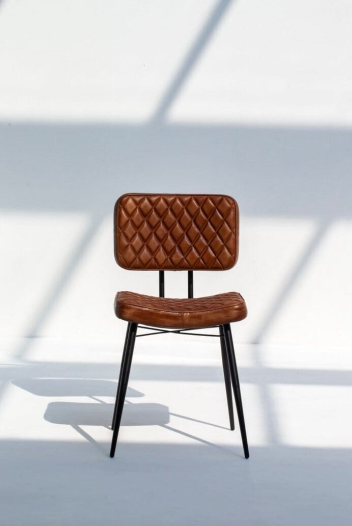 Diana Brown Leather Dining Chair
