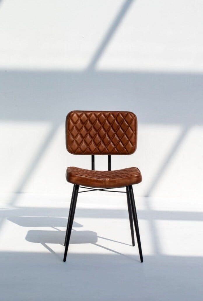 Diana Brown Leather Dining Chair
