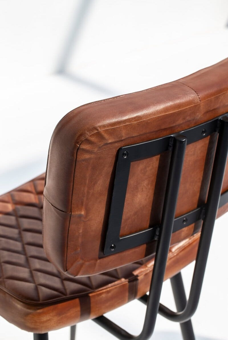 Diana Brown Leather Dining Chair Chairs Homekode