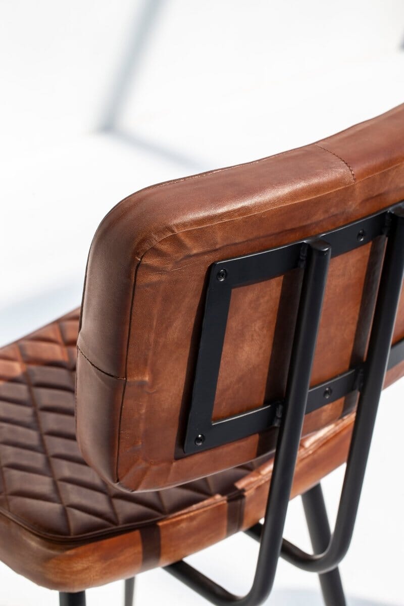 Diana Brown Leather Dining Chair Chairs Homekode