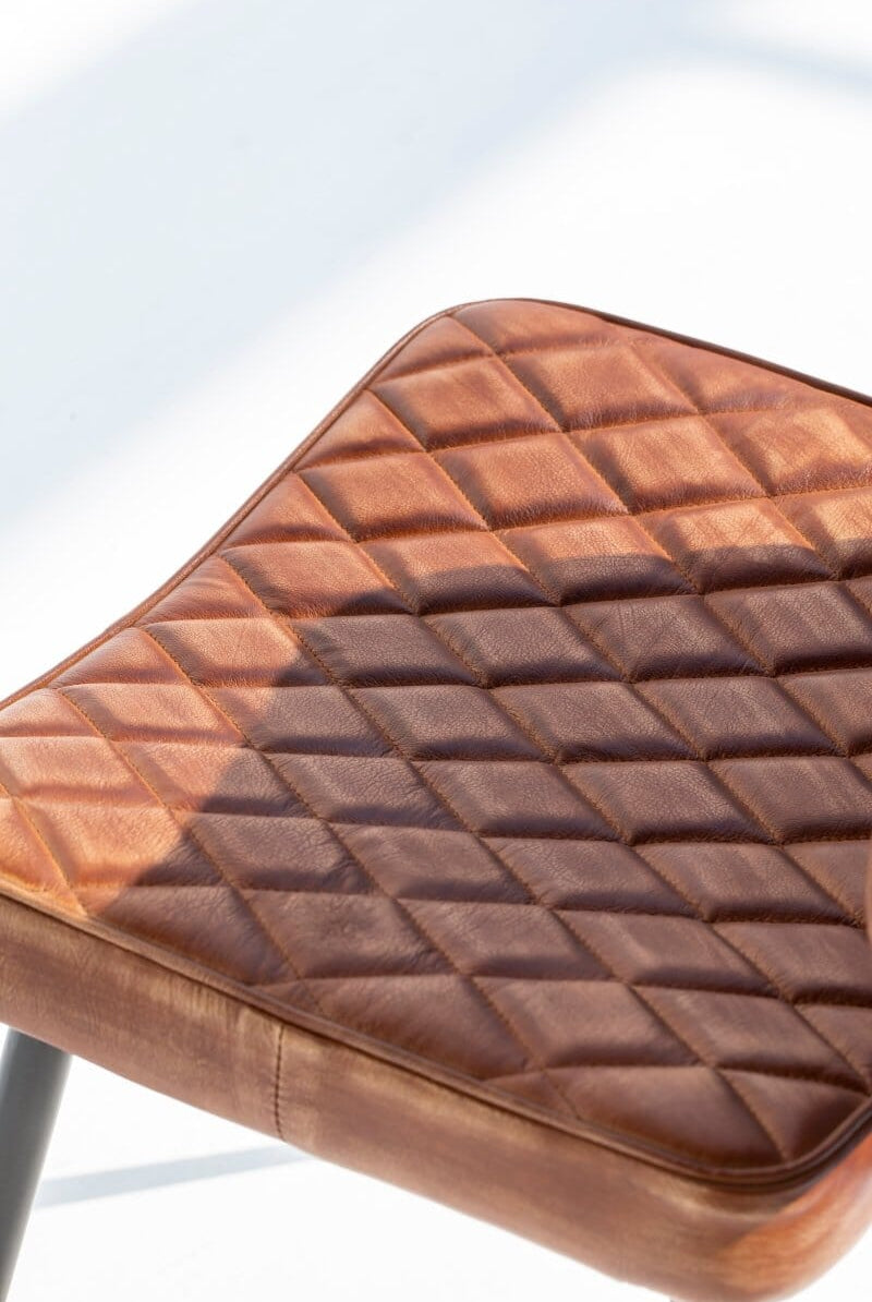 Diana Brown Leather Dining Chair Chairs Homekode