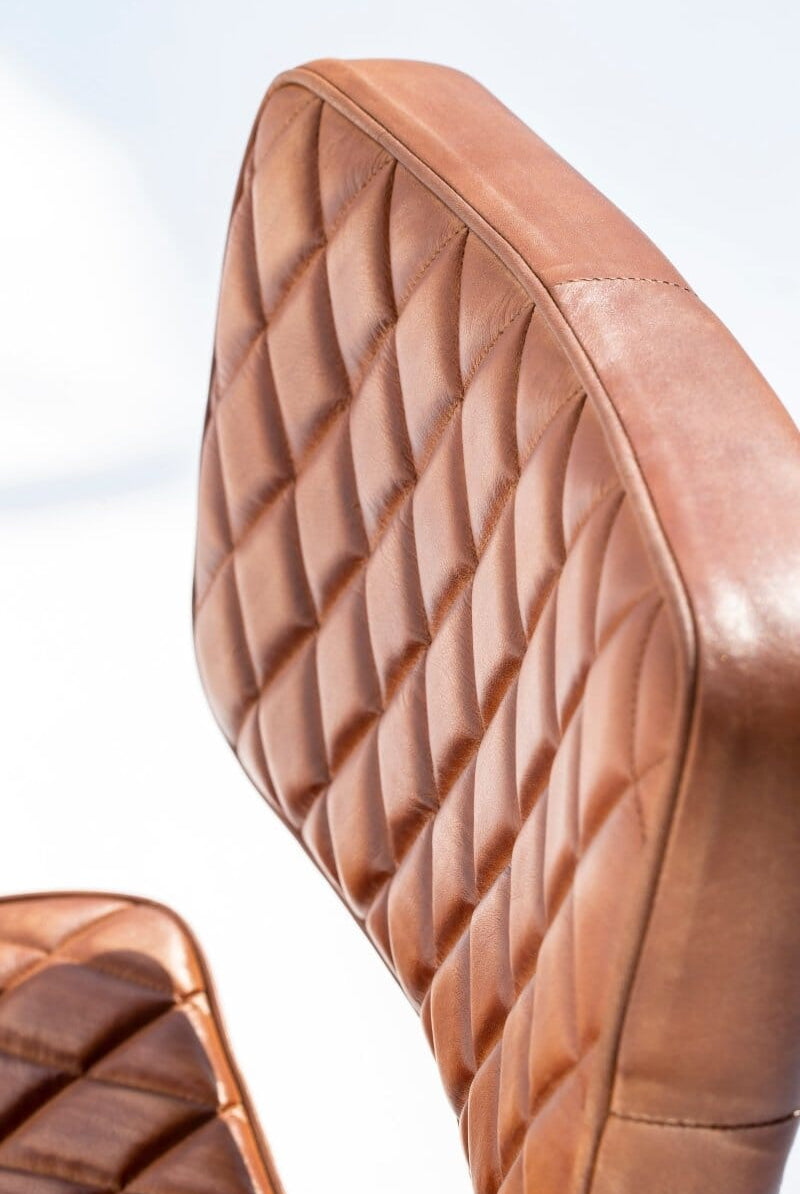 Diana Brown Leather Dining Chair Chairs Homekode