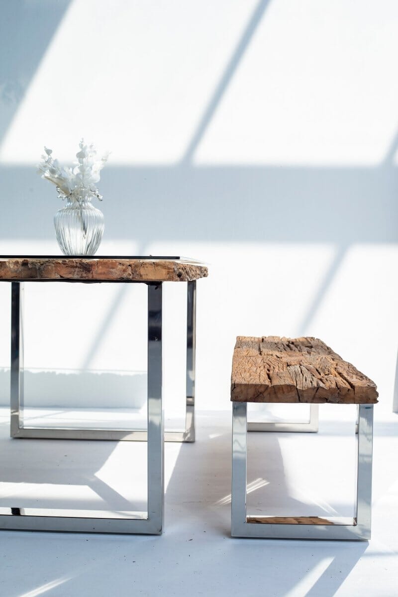 Railway Wood Industrial Design Bench (4 Sizes)