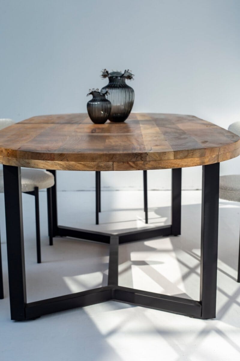 Hazel Oval Top Mango Wood Dining Table