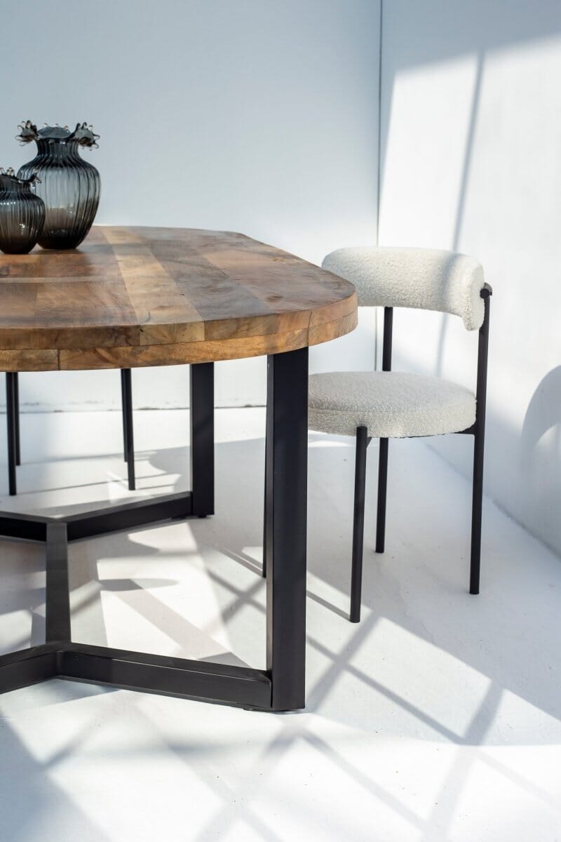 Hazel Oval Top Mango Wood Dining Table