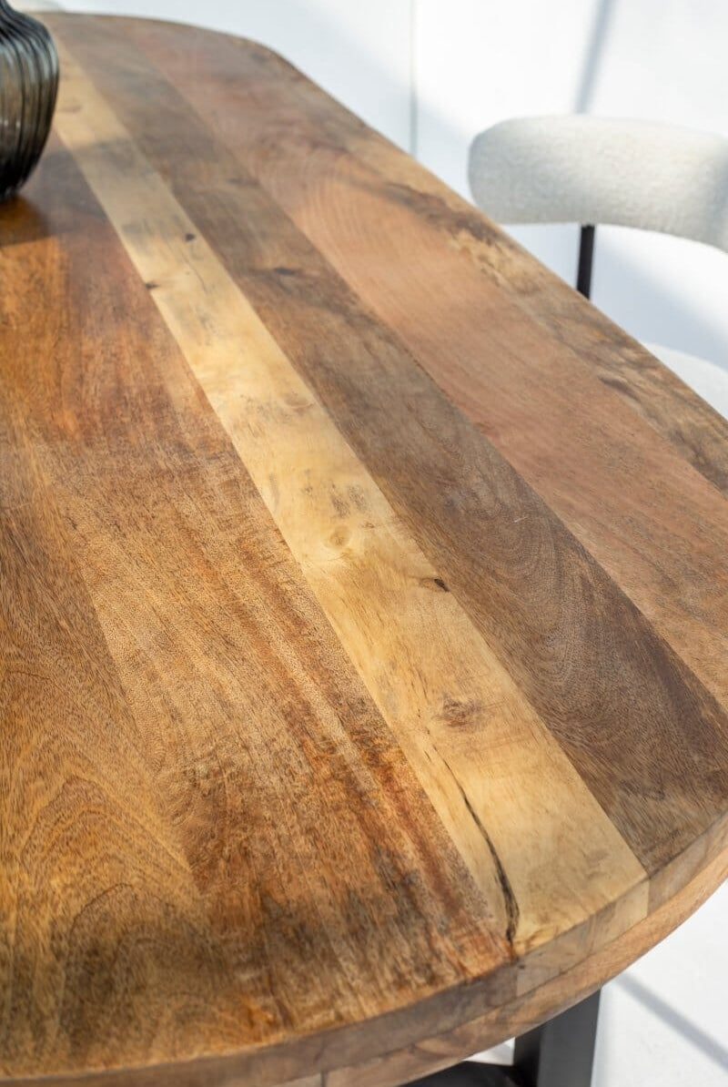 Hazel Oval Top Mango Wood Dining Table