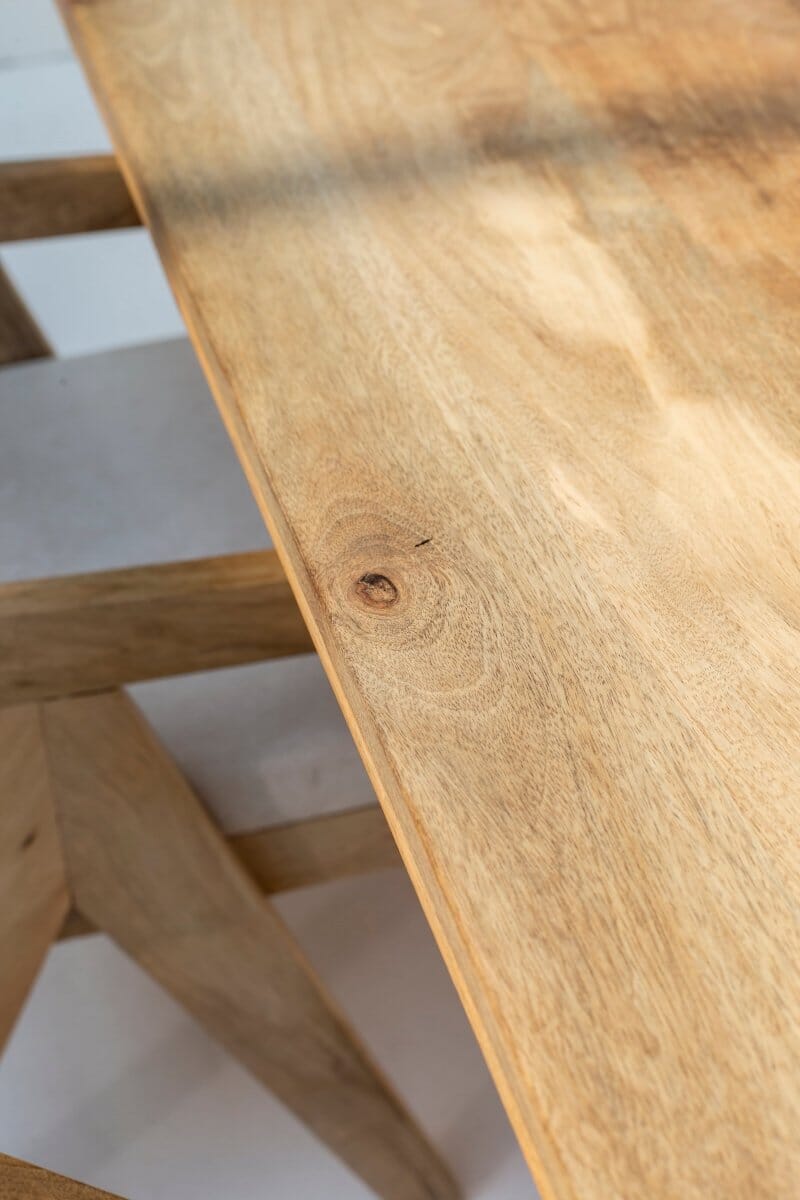 Madeline Oval Dining Table with Slat Flat Legs Dining Tables Homekode