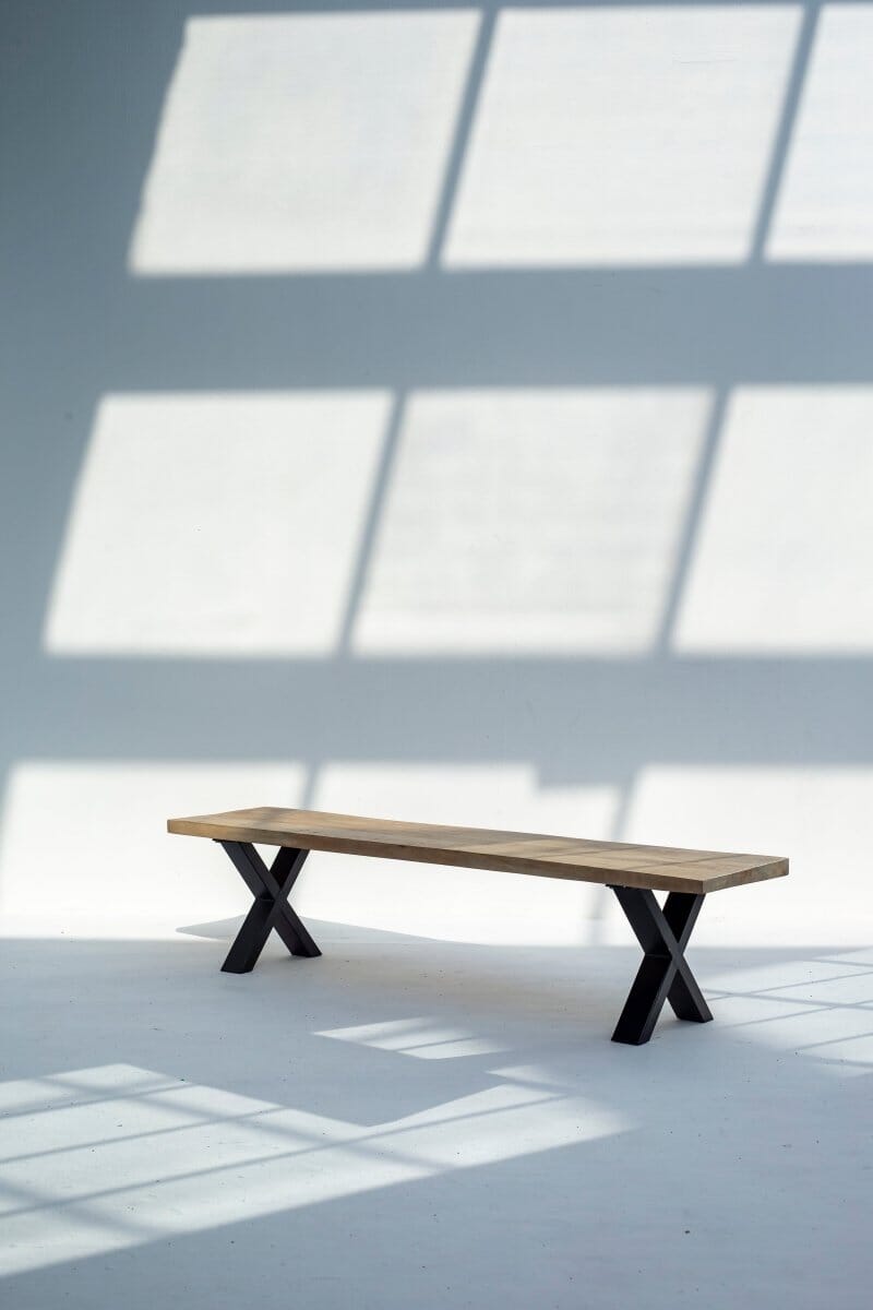 Mango Wood Industrial Design Bench (4 Sizes) 120x40x45 CM 4CM X