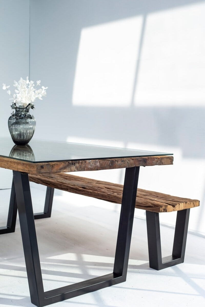 Railway Wood Industrial Design Bench (4 Sizes)