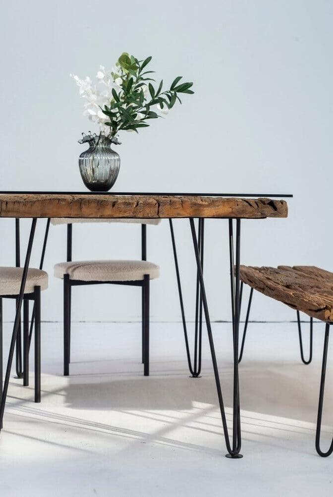 Railway Wood Industrial Design Bench (4 Sizes)