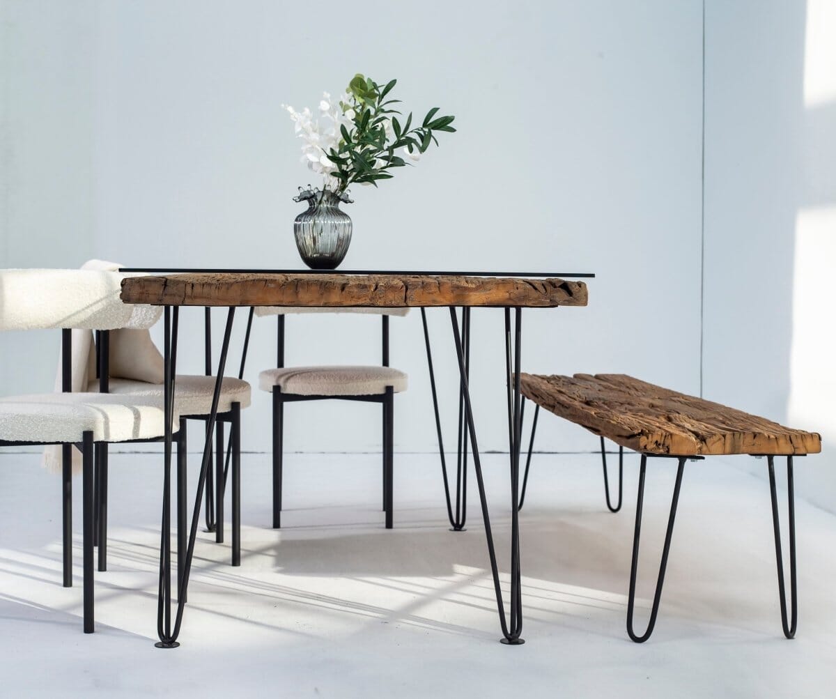 Railway Wood Industrial Design Bench (4 Sizes)