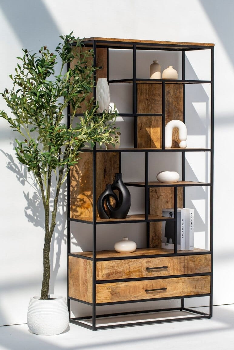 Irida Shelf Unit with Two Drawers