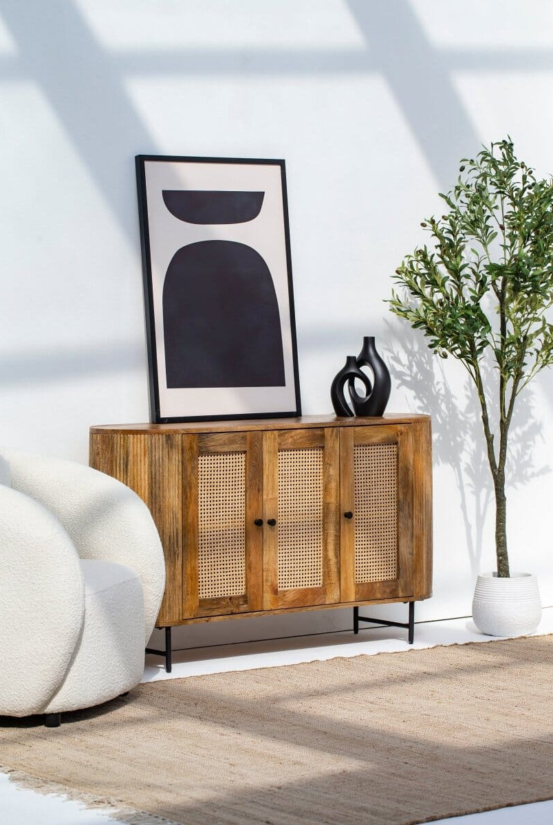 Valletta 3-Rattan Doors Sideboard Buffets & Sideboards Homekode