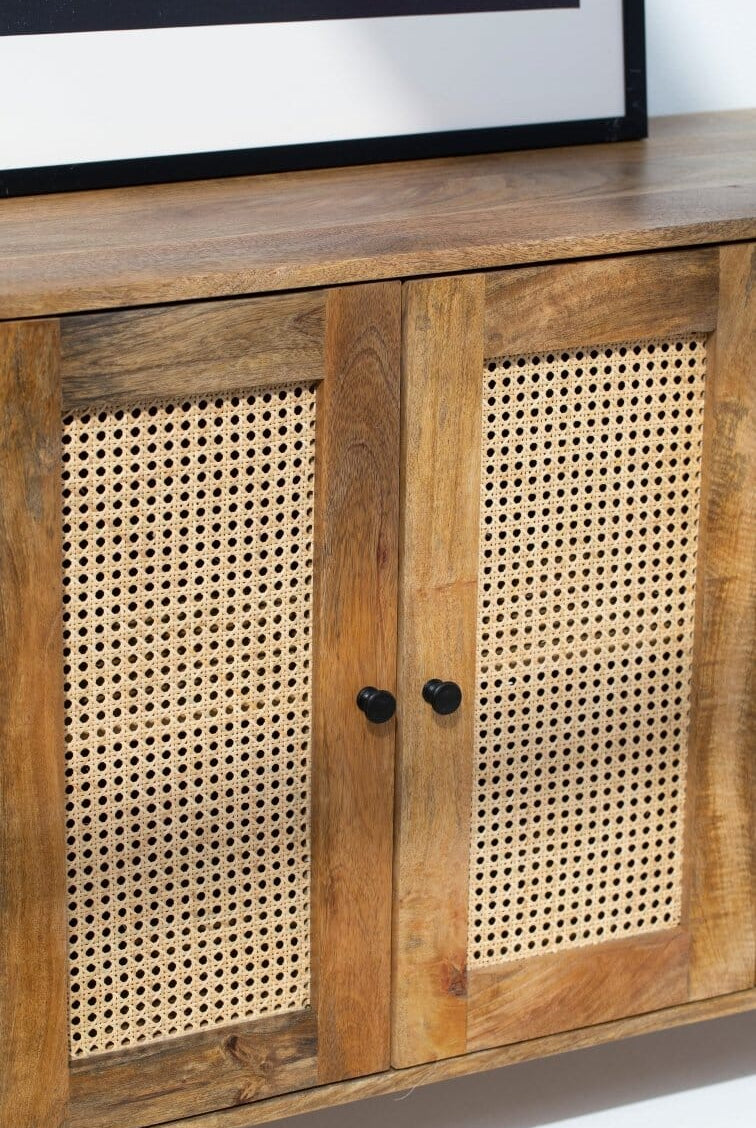 Valletta 3-Rattan Doors Sideboard Buffets & Sideboards Homekode