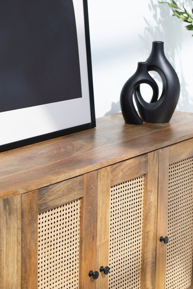 Valletta 3-Rattan Doors Sideboard Buffets & Sideboards Homekode