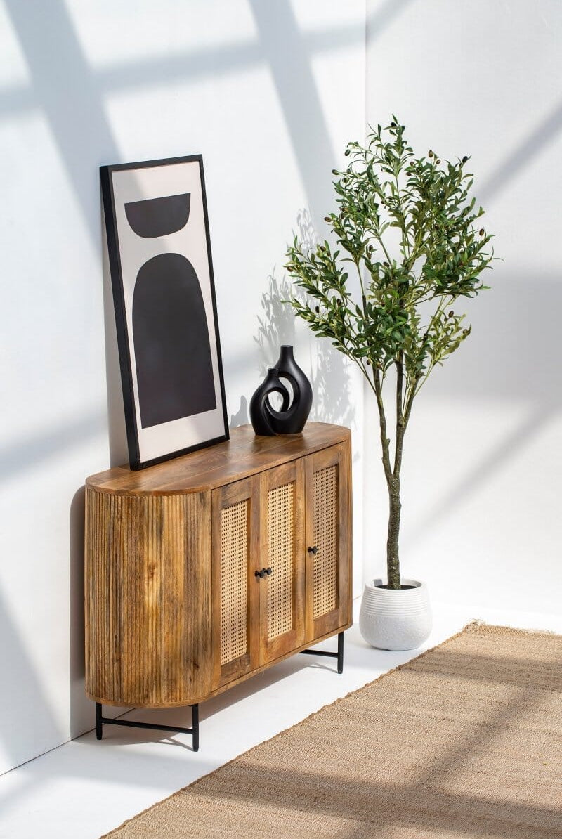 Valletta 3-Rattan Doors Sideboard Buffets & Sideboards Homekode