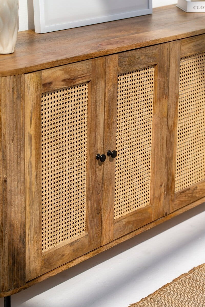 Valletta 4-Rattan Doors Sideboard Buffets & Sideboards Homekode