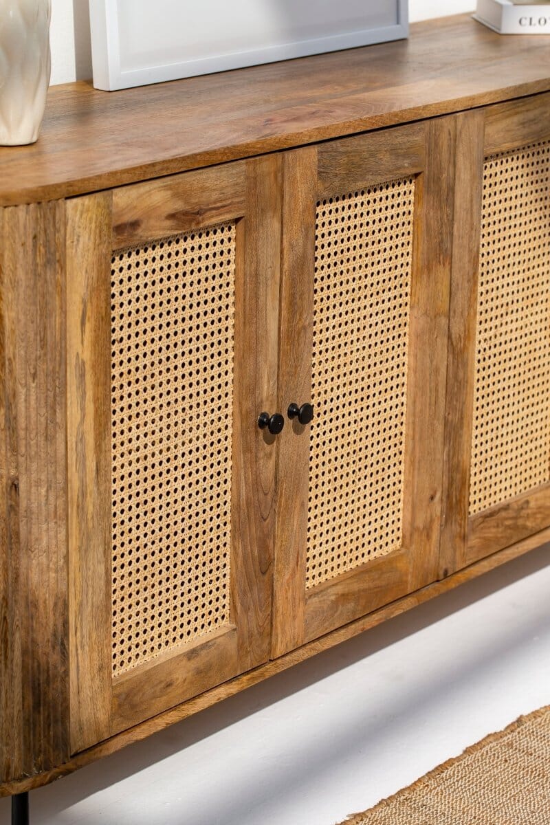 Valletta 4-Rattan Doors Sideboard Buffets & Sideboards Homekode