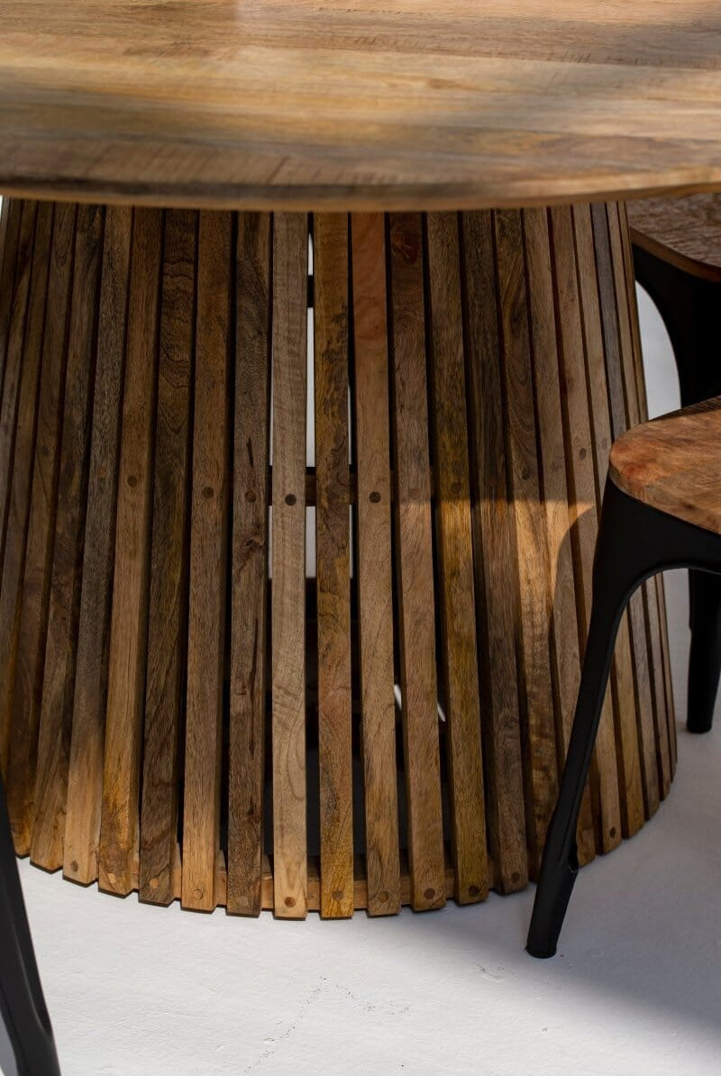 Kinley Round Wood Coffee Table Coffee Tables Homekode