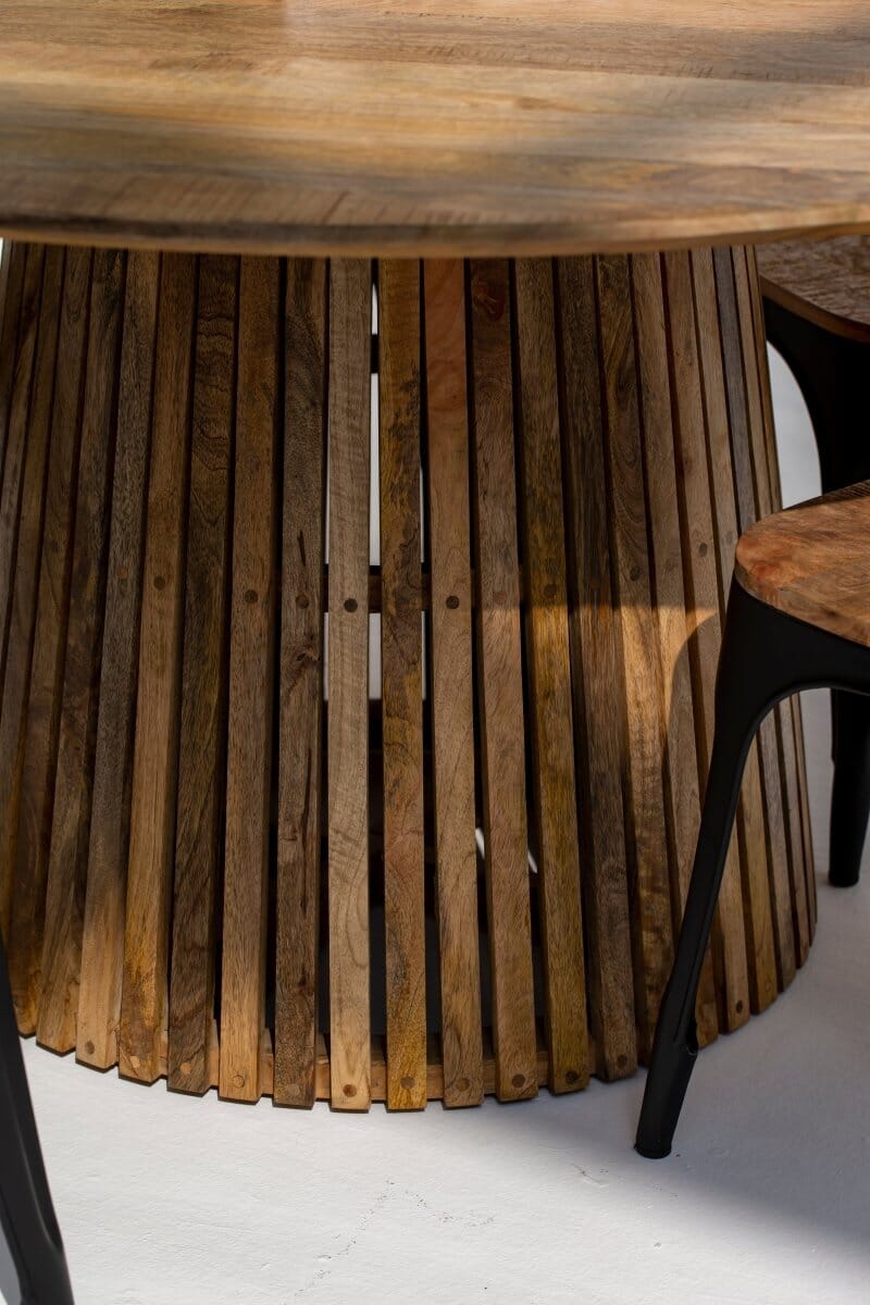 Kinley Round Wood Coffee Table Coffee Tables Homekode