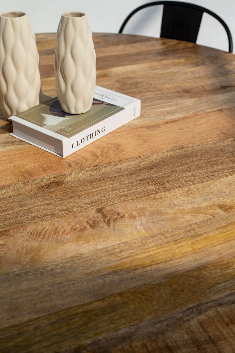 Kinley Round Wood Dining Table Homekode