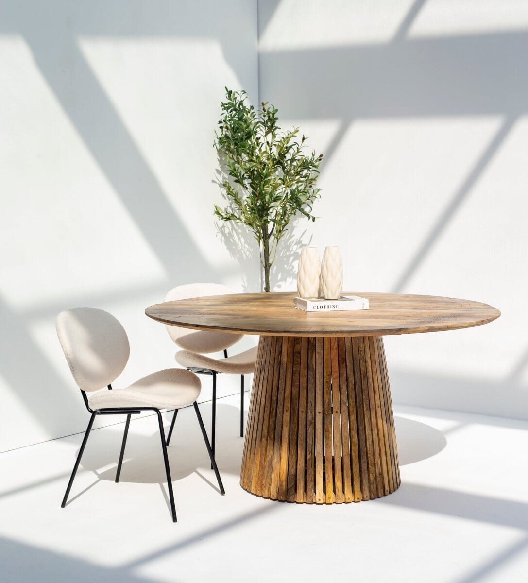 Kinley Round Wood Dining Table Homekode