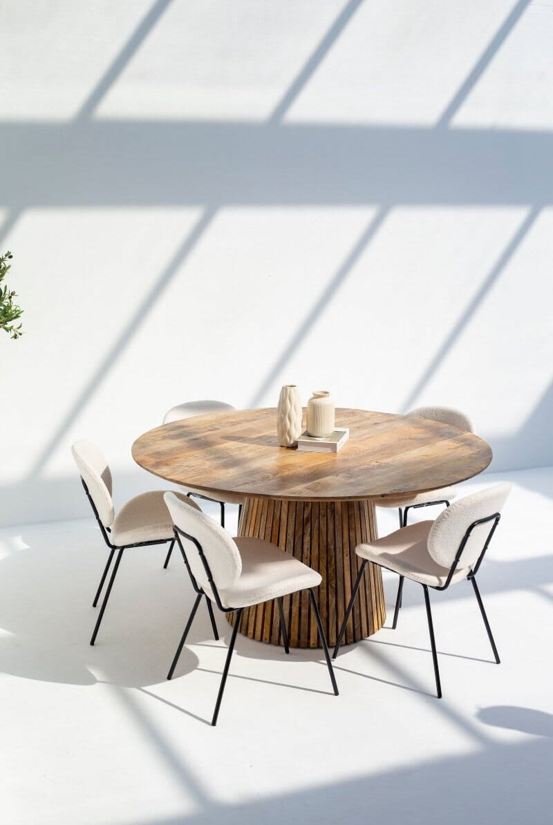 Kinley Round Wood Dining Table Homekode