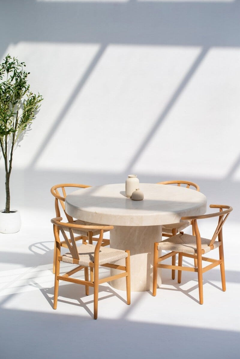 Beatrice Wood & Rope Dining Chair Chairs Homekode