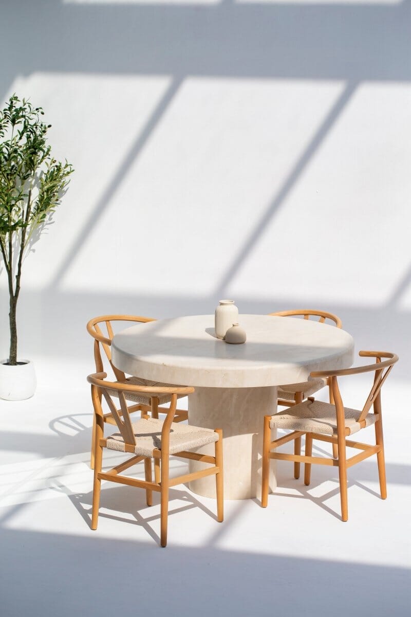 Beatrice Wood & Rope Dining Chair Chairs Homekode