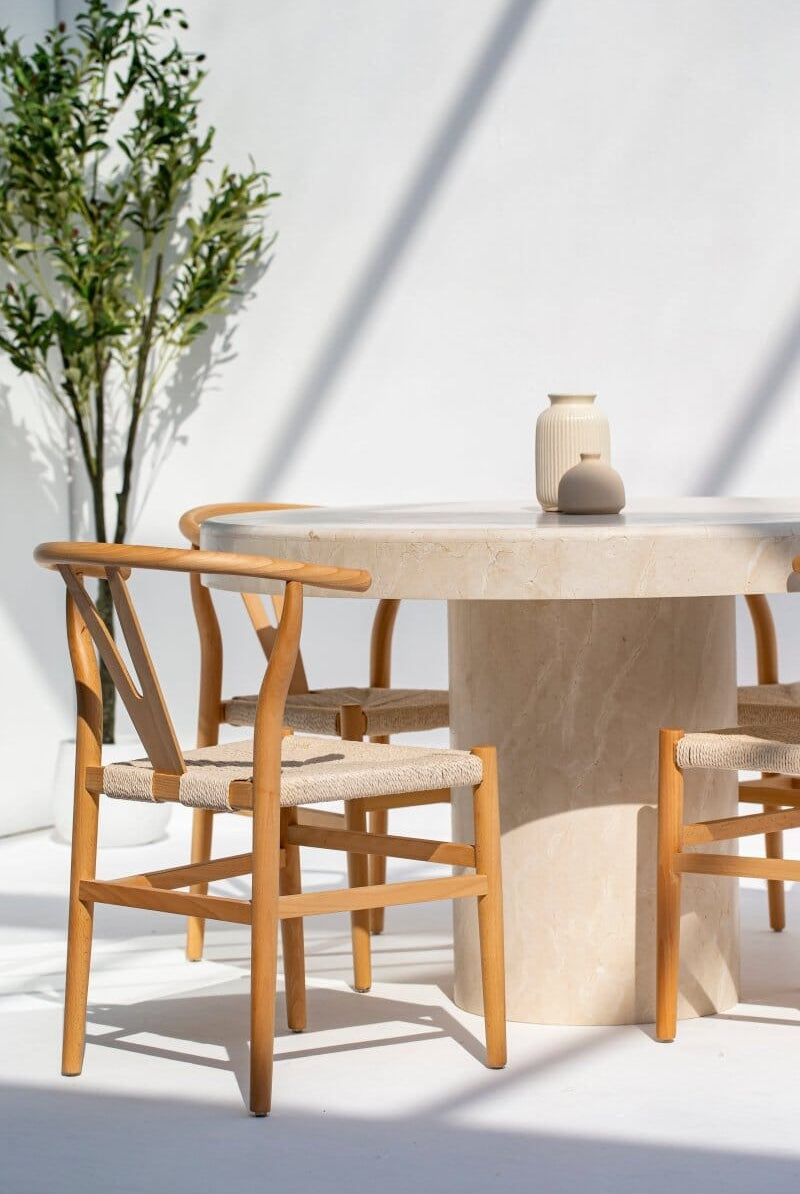 Beatrice Wood & Rope Dining Chair Chairs Homekode