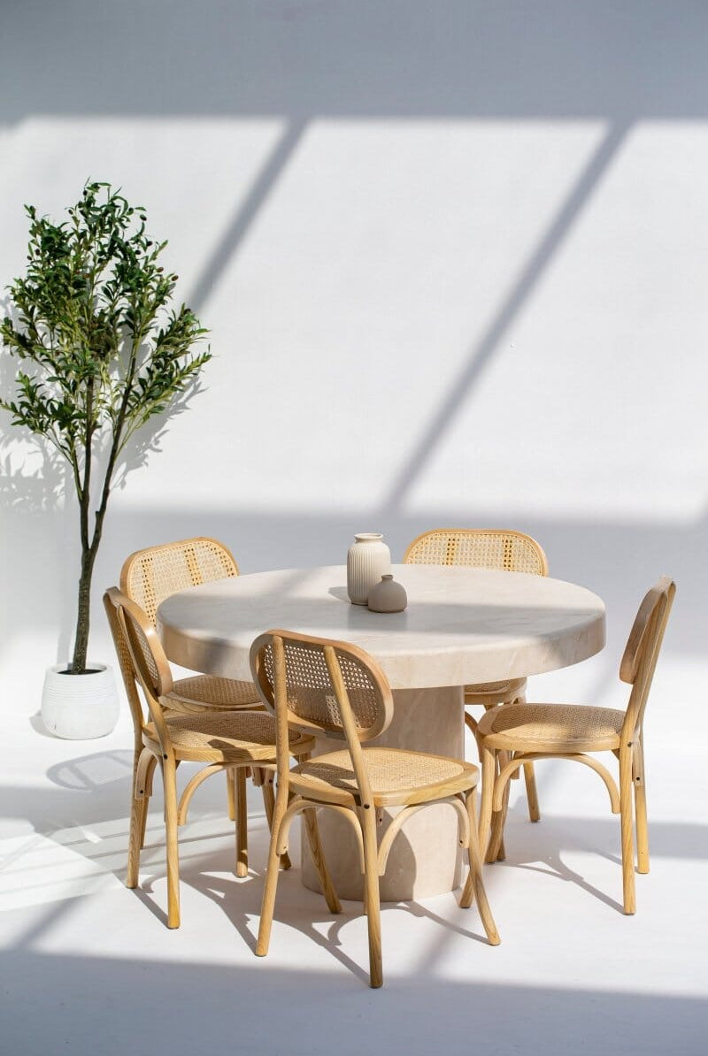 Crema Marble Round Dining Table (4 Sizes)