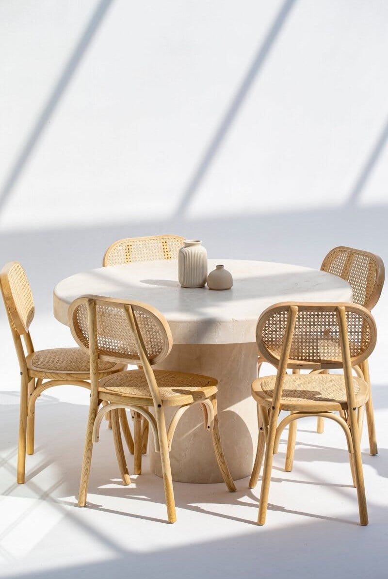 Crema Marble Round Dining Table (4 Sizes)