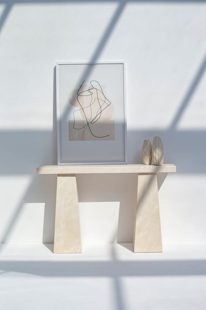 Olga Crema Marble Console Table (3 Sizes) Console Table Homekode
