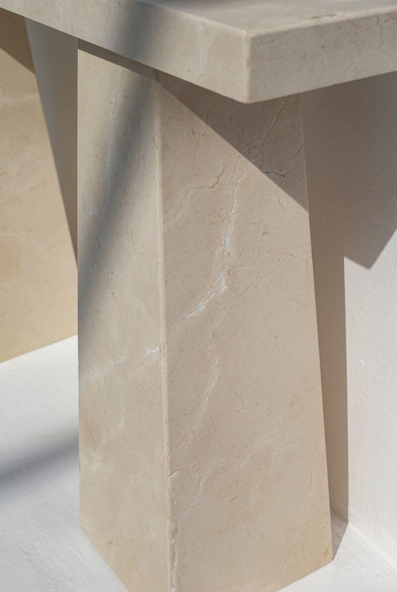 Olga Crema Marble Console Table (3 Sizes) Console Table Homekode