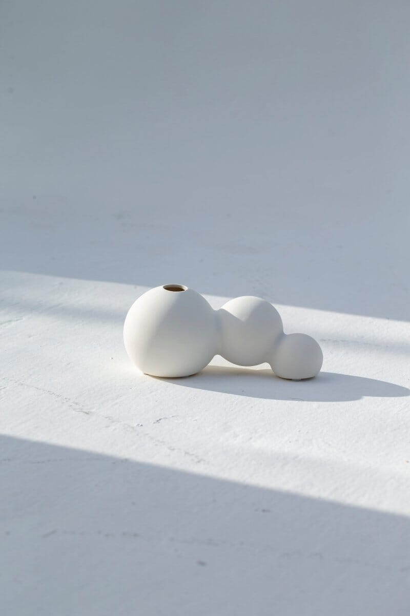 Ceramic White Bubble Sculpture Vase