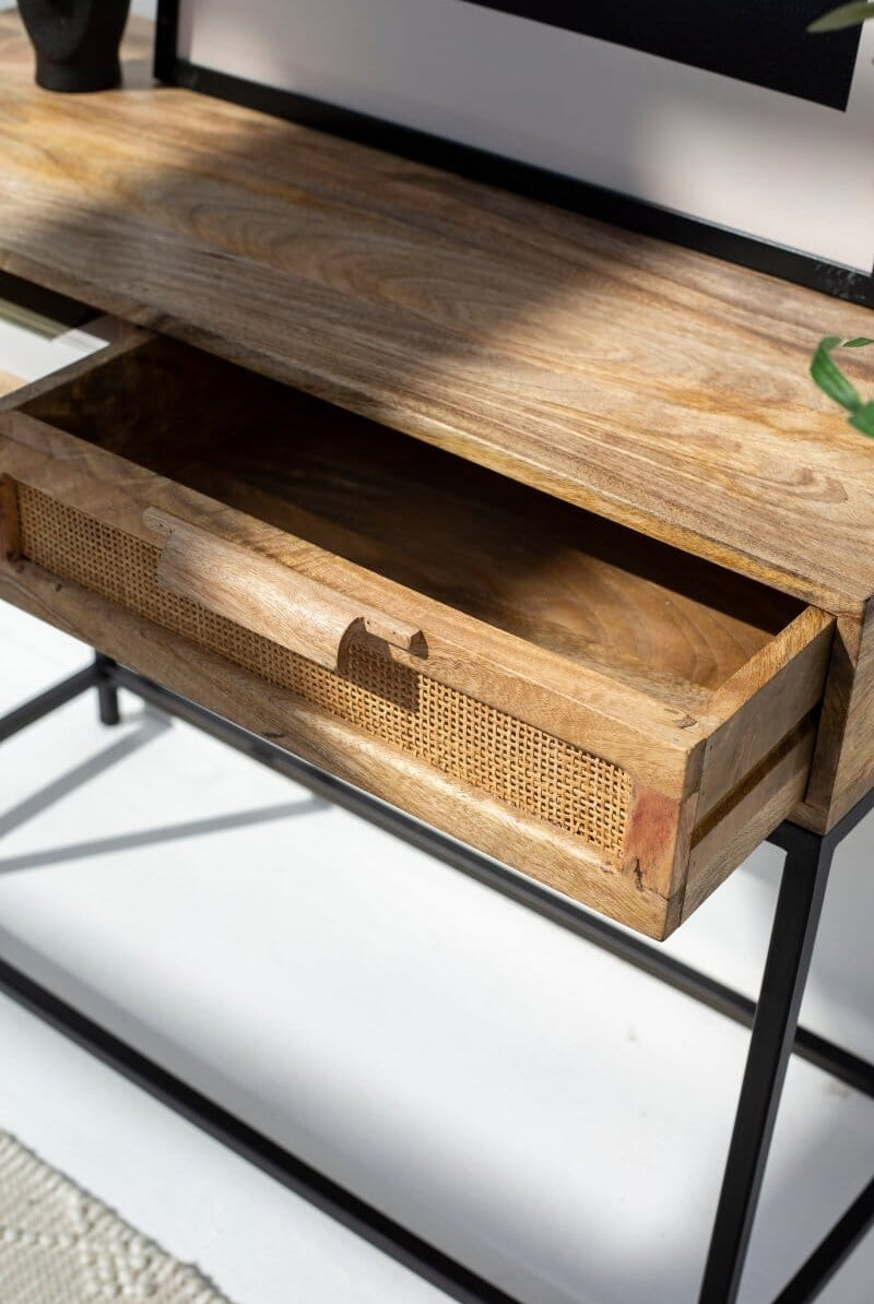 Rattan One Drawer Console