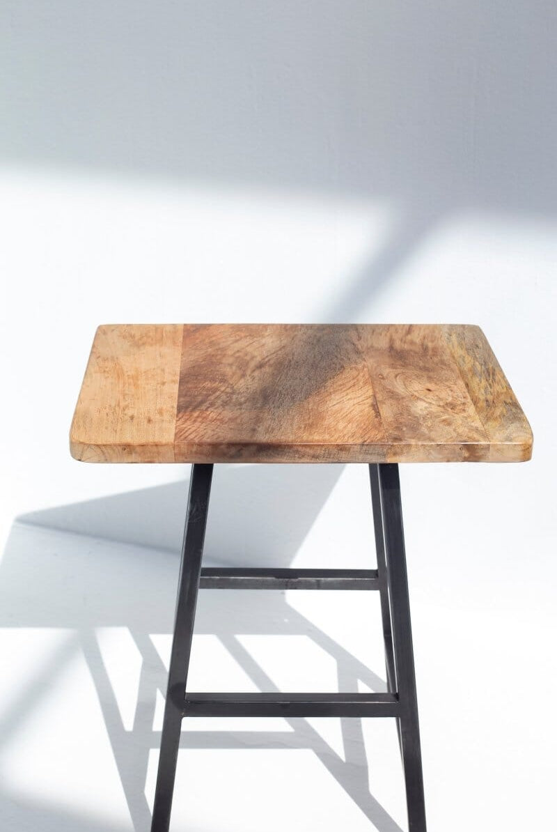 Barlow Mango Wood Stool Homekode