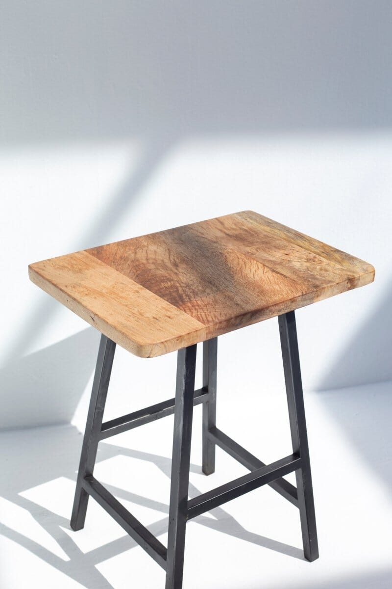 Barlow Mango Wood Stool Homekode