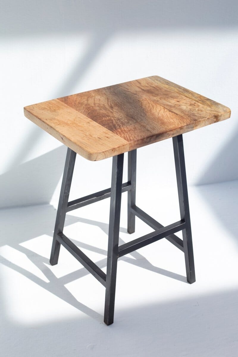 Barlow Mango Wood Stool Homekode