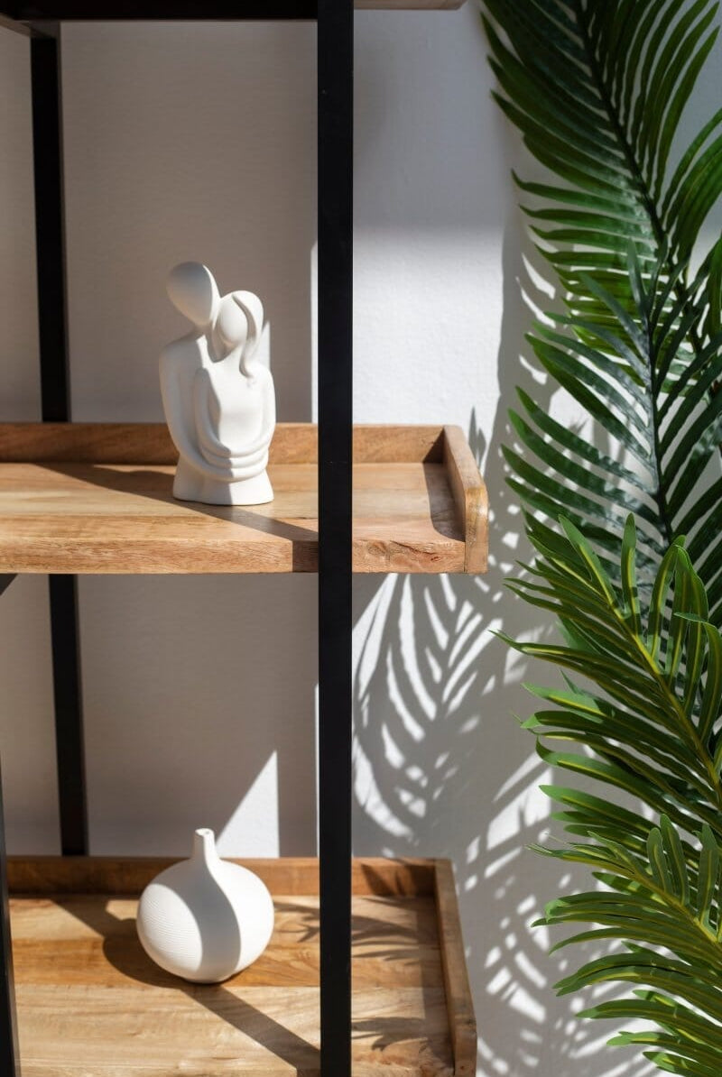 Wayne Industrial Mango Wood Bookcase Homekode