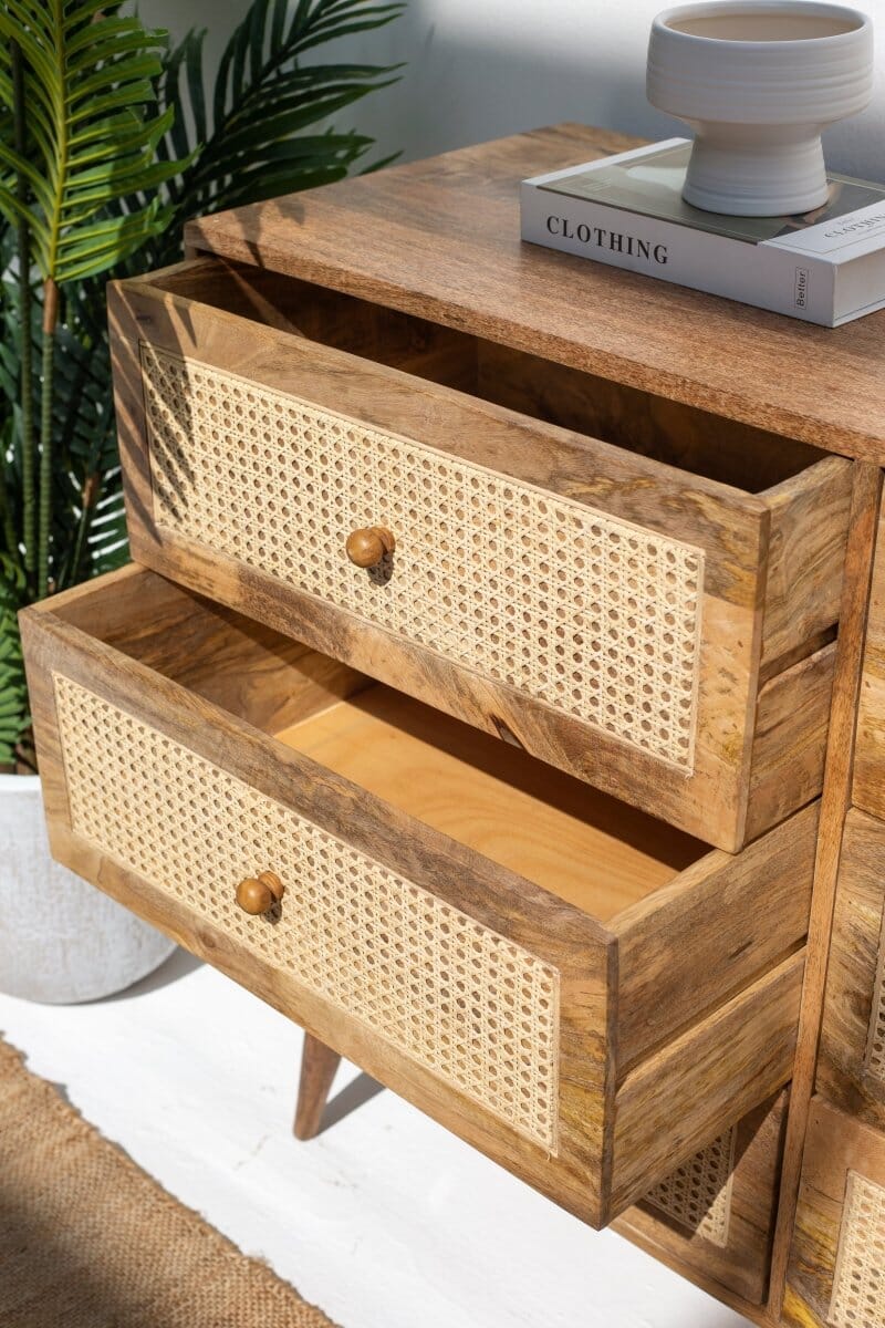 Inger Rattan Drawers Dresser Buffets & Sideboards Homekode