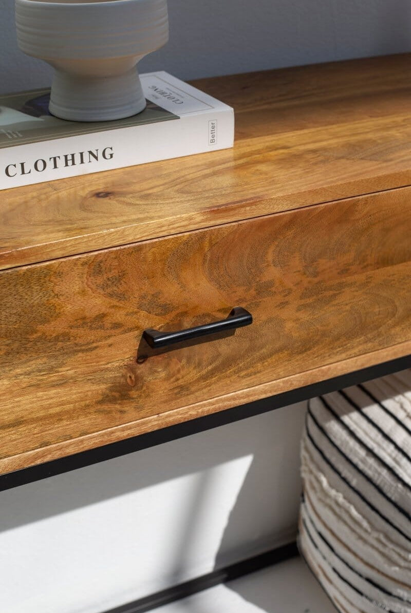 Lanny Wooden Console Table with Two Drawers