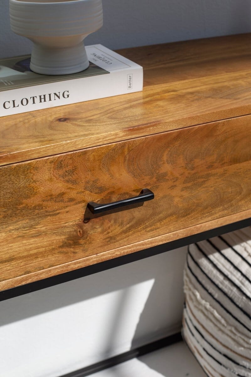 Lanny Wooden Console Table with Two Drawers