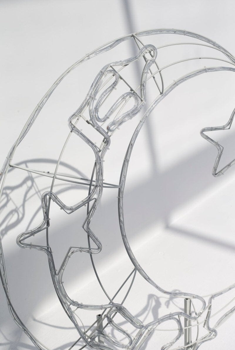 Floor Decor Rubber Crescent Moon & Star with LED Homekode