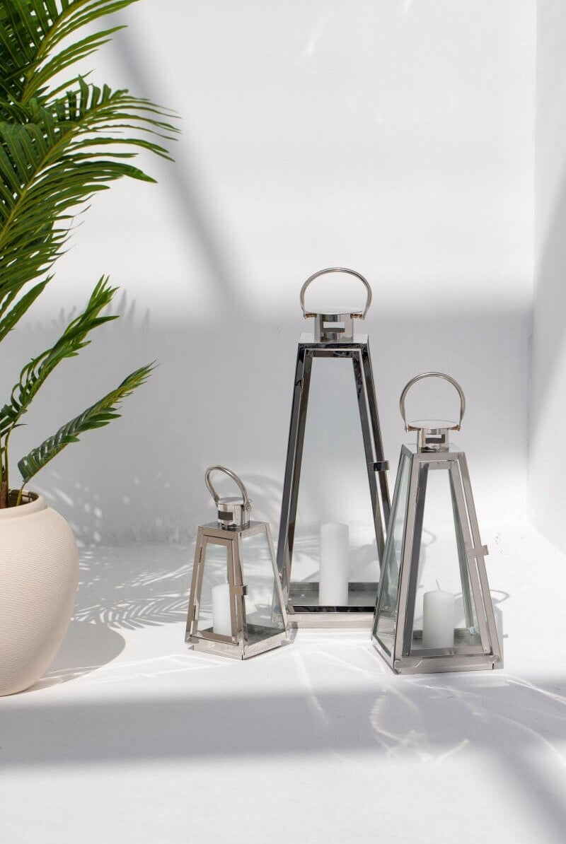 Silver Taper Lantern IBE02