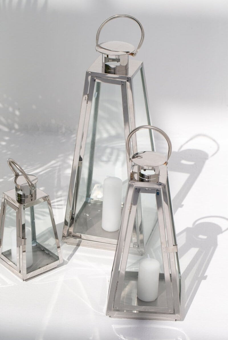 Silver Taper Lantern IBE02