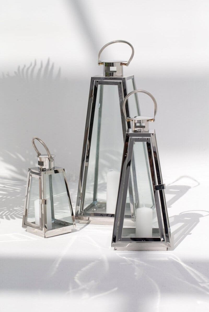 Silver Taper Lantern IBE02