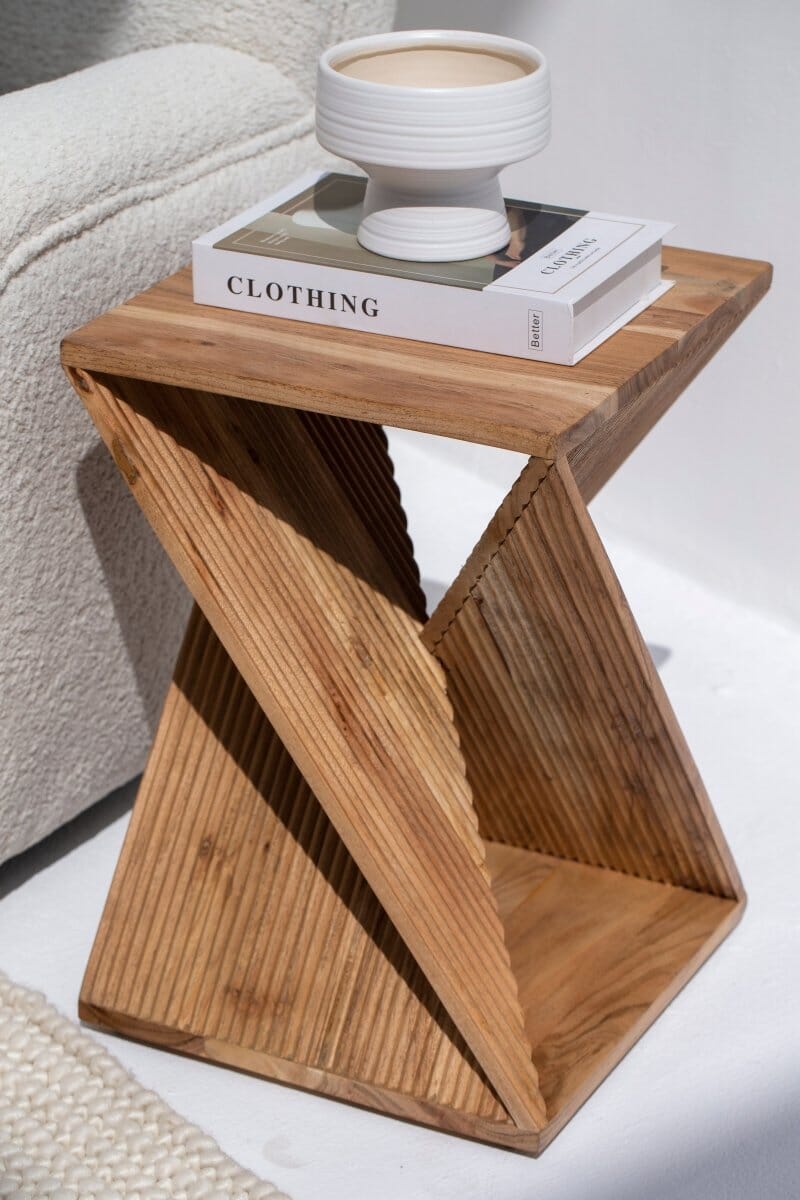 Haynes Twisted Wooden Side Table