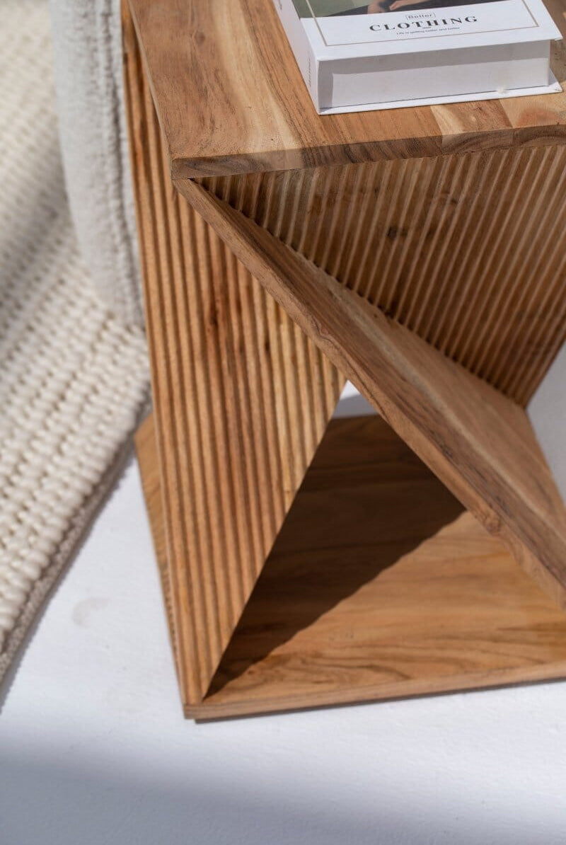 Haynes Twisted Wooden Side Table